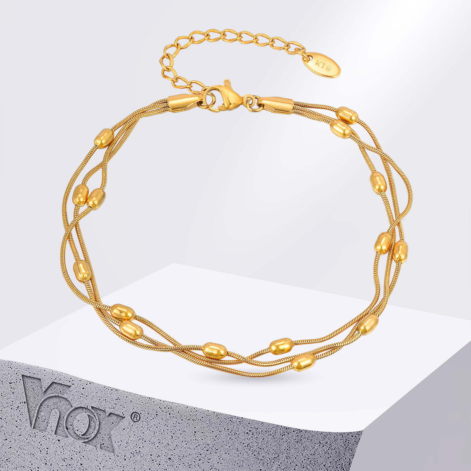 Jc Jewelry & Watches Photos - Vnox Sommer Edelstahl Drei-schicht Schlange Kette