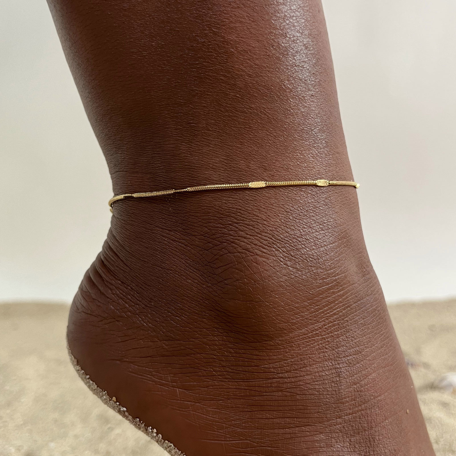 Jc Jewelry & Watches Photos - Zierliche gequetschte Schlangenketten-Fußkettchen für Damen, Schmuck,