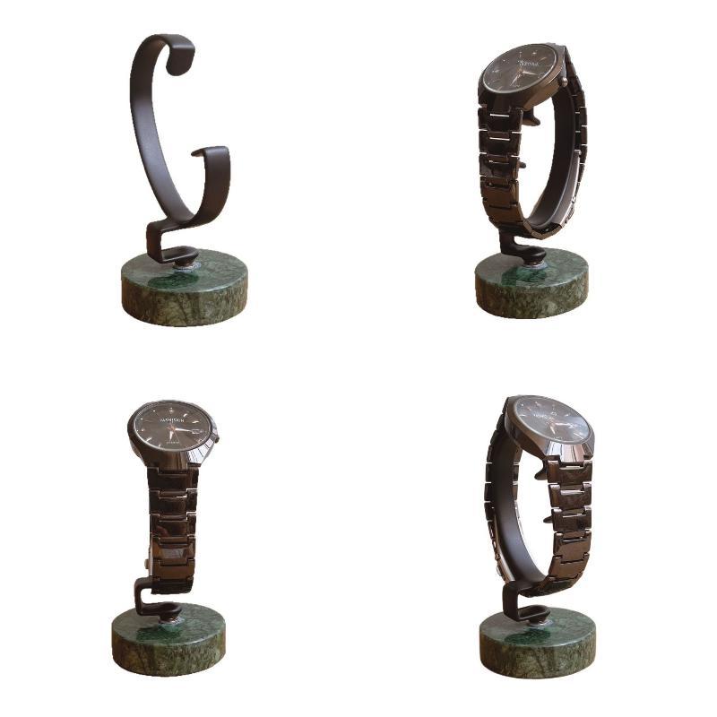 Uhrenständer mit Marmorsockel, – Jewelry And Watches Inc Bewertung und Preis