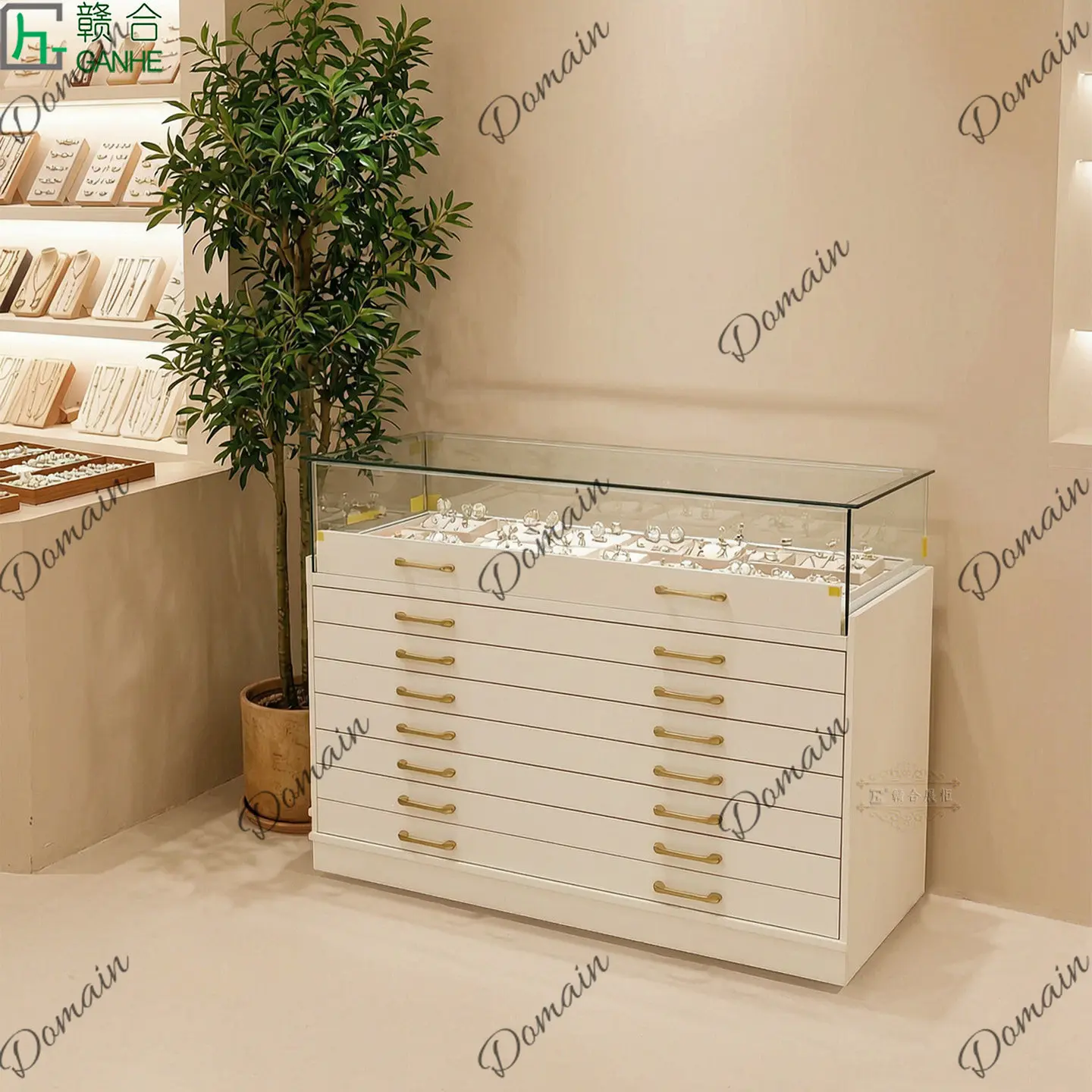 81 N Leichter Luxus-Glasvitrin – Jewelry For Watches Bewertung und Preis